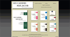 Desktop Screenshot of cahiersmaxjacob.org